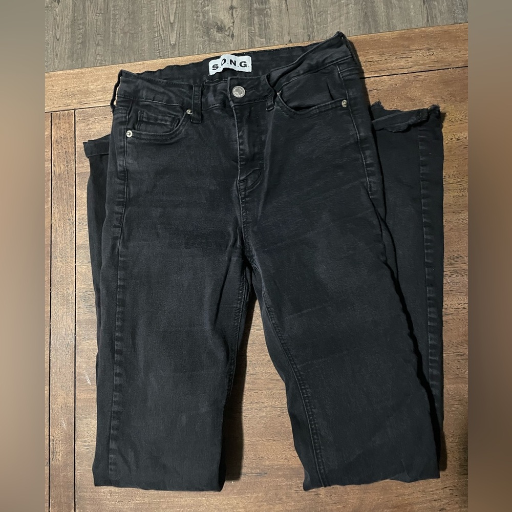 Song - Flare Leg Black Jeans